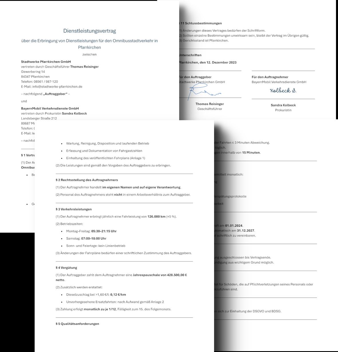 Contract Semantic Search document example