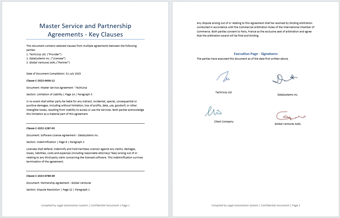 Contract Semantic Search document example